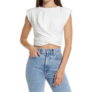 Lulus no lies twist-front cropped tee! Brand new with tags